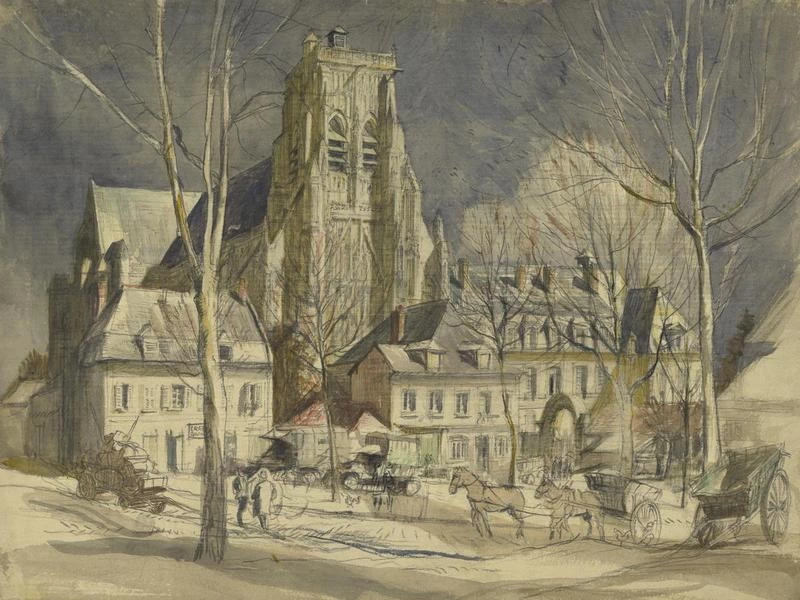 1874-Francis Edgar Dodd - St Riquier, vicino ad Abbeville